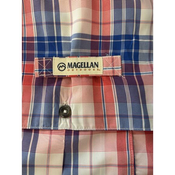 Magellan Outdoors Fish‎ Gear Plaid Fishing Shirt L Relaxed Fit Vented Cabincore - Picture 3 of 7